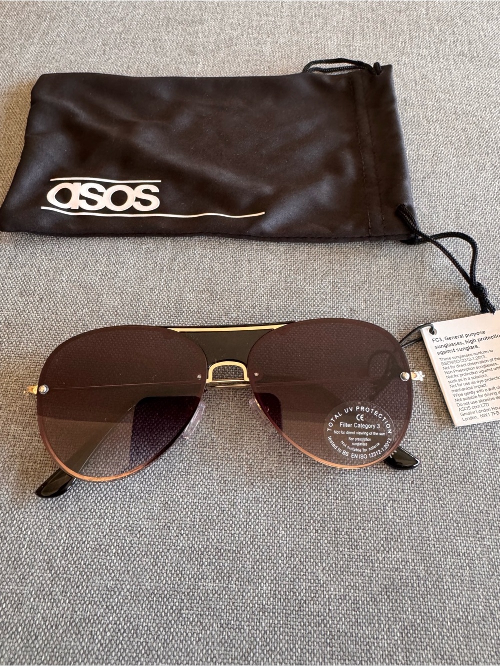 ASOS Brown Aviator Sunglasses